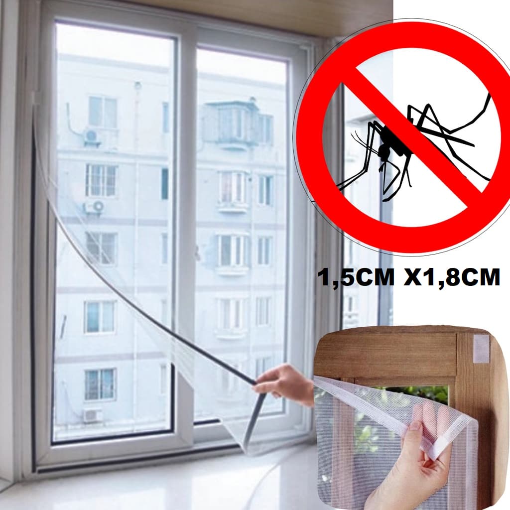 Tela Mosqueteira Anti Mosquito 150x180cm Anti-inseto Mosquito Janela Com Autocolante Pernilongo