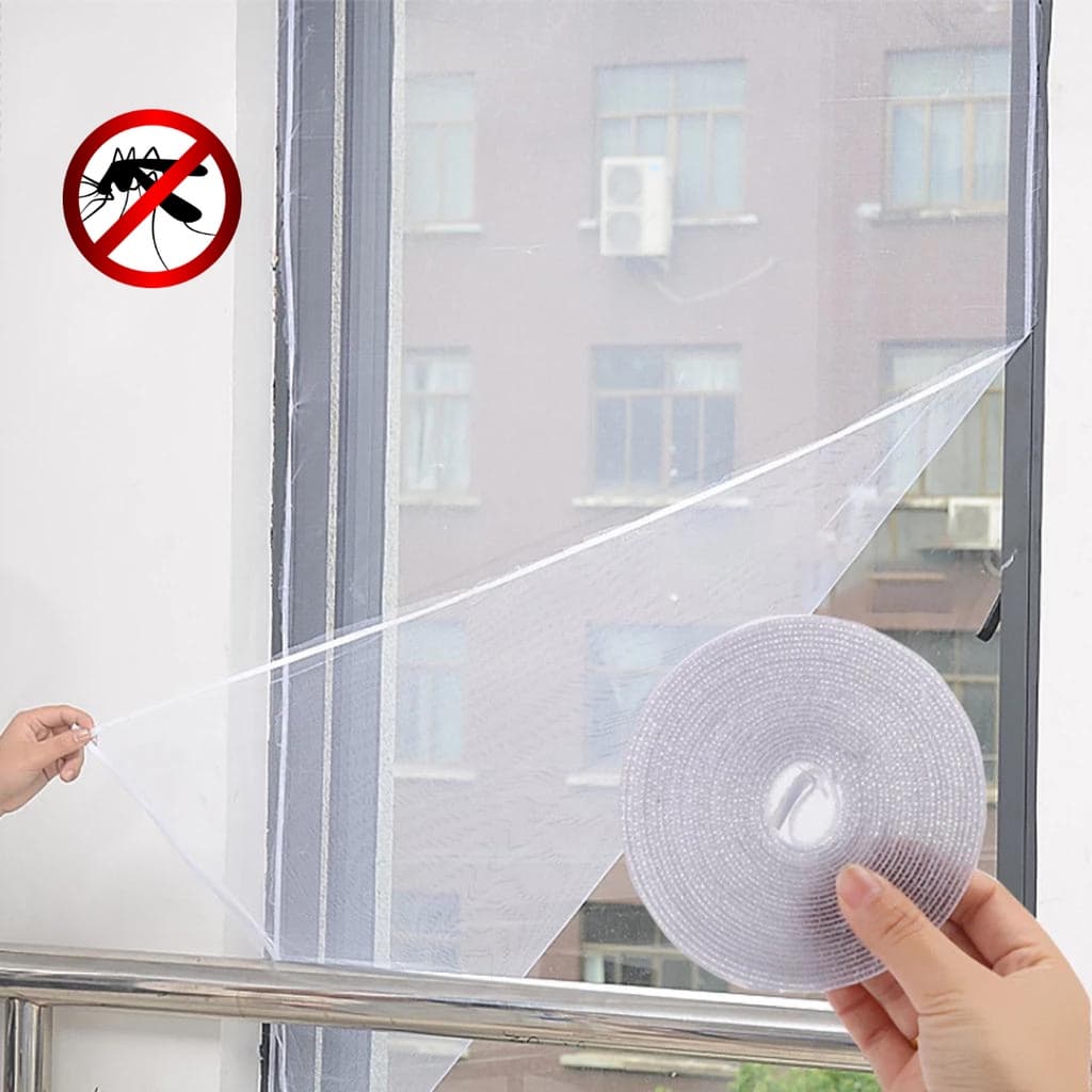 Tela Mosquiteiro Para Janela 150x180cm Com Velcro Anti-inseto Mosquito Janela Com Autocolante Pernilongo Removivel