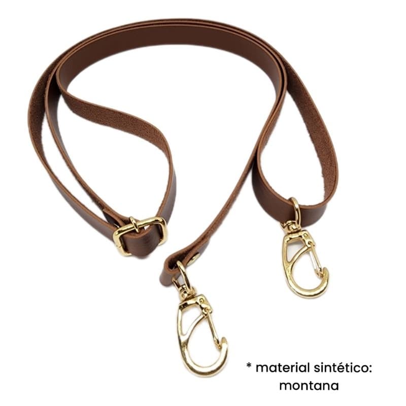 Alça transversal 1,5cm x 1,30m de couro ecológico (montana)