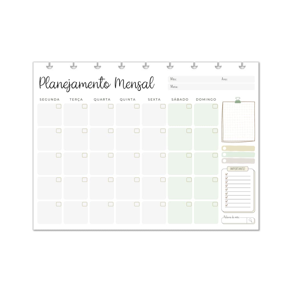 Refil MENSAL 120g Tamanho Médio (9 furos)