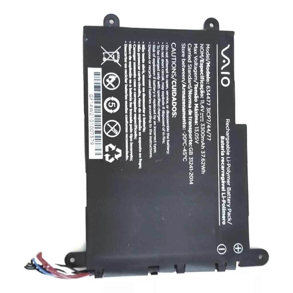 Bateria 634477 3icp7/44/77 Notebook Vaio Fe14 Garantia