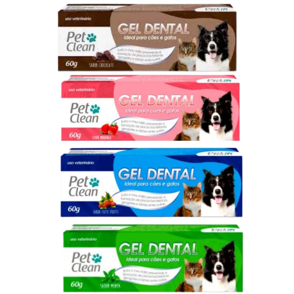 Pasta Dente Gel Dental PetClean Cachorro Gato Cães Pet Higiene