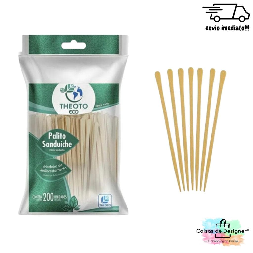 Palito Mini para Depilação 200 unidades - Theoto