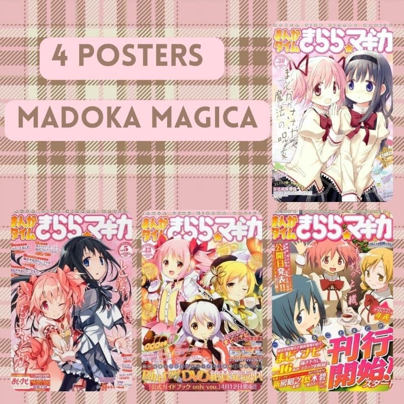 4 posters Madoka Magica (leia a descrição)