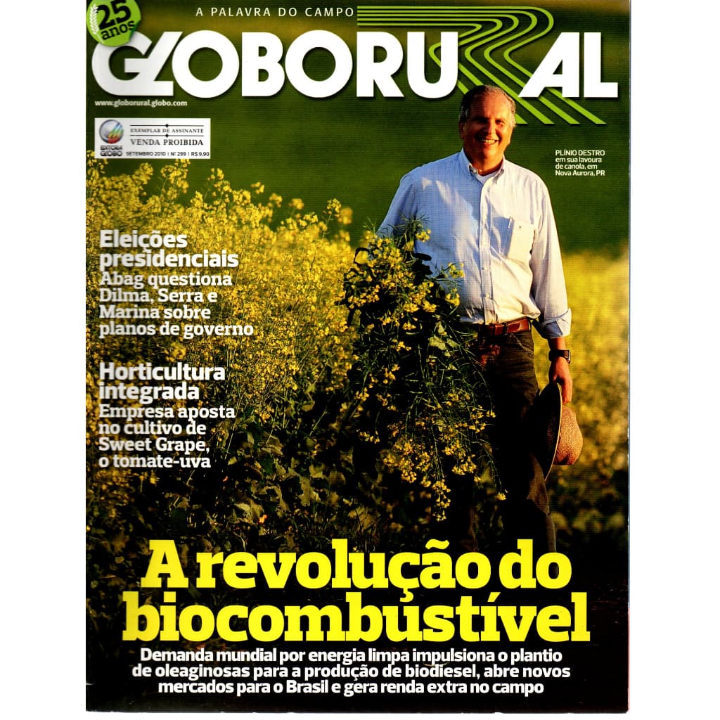 Revista Globo Rural, Setembro De 2010, Nº 299