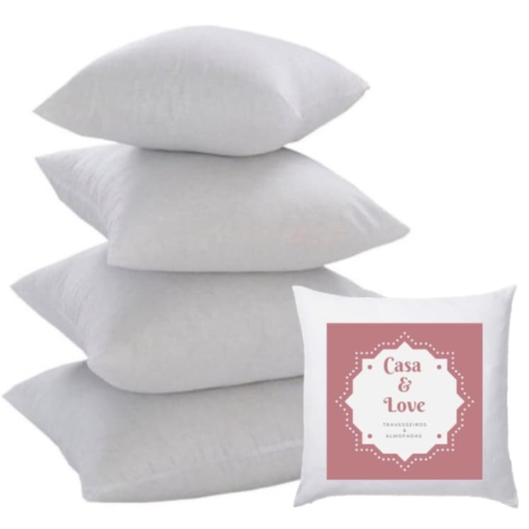 Kit 4 Enchimento Almofada Refil 45x45 Fibra Poliéster Macio Leve - Envio Imediato