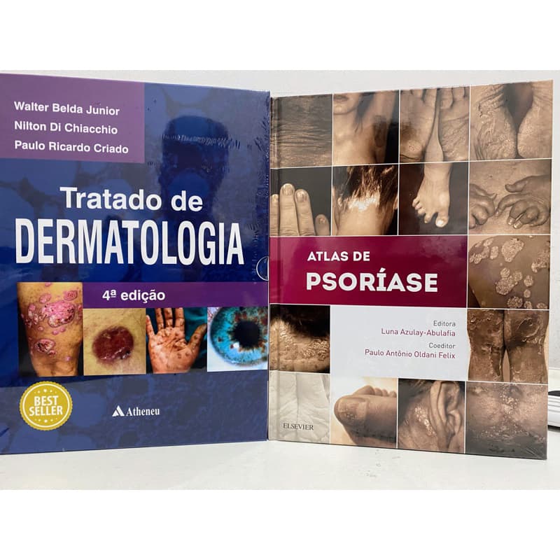 Tratado de dermatologia Belda + atlas de psoríase Luna azulay