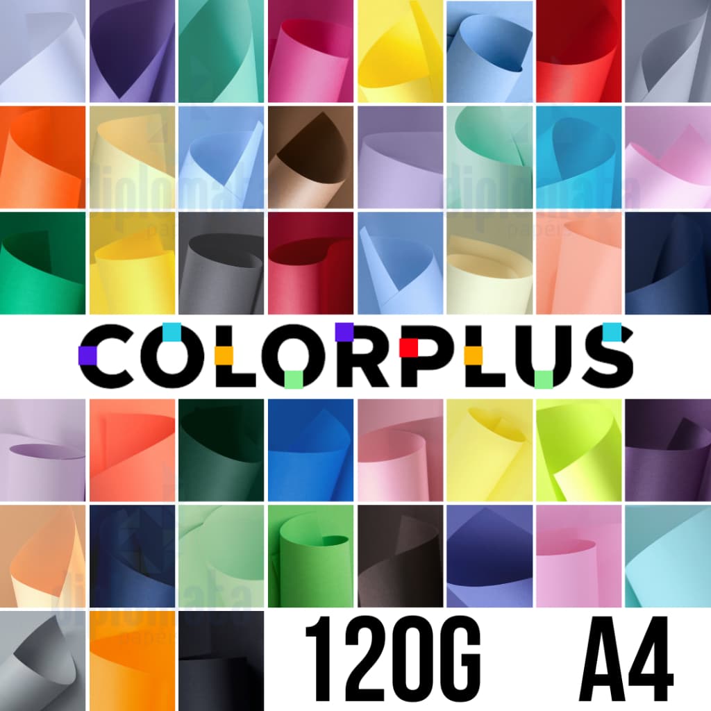 Papel Color Plus 120g (9 Fls A4) Original Blendpaper Colorido na Massa! ColorPlus Cores Pastéis Vivas Escuras Claras
