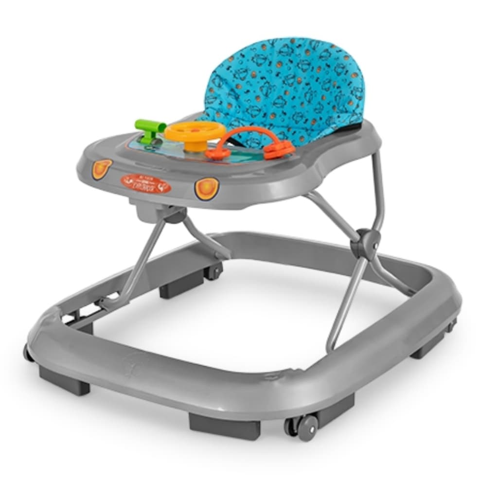 Andador Andaja Infantil Musical para Bebê Acqua Explorador Cinza - Tutti Baby