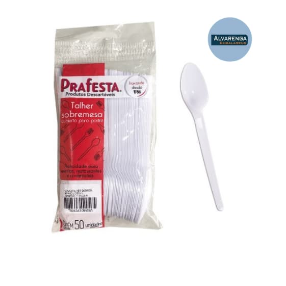 Colher Sobremesa  Prafesta Cores : Cristal / Colorida / Cristal