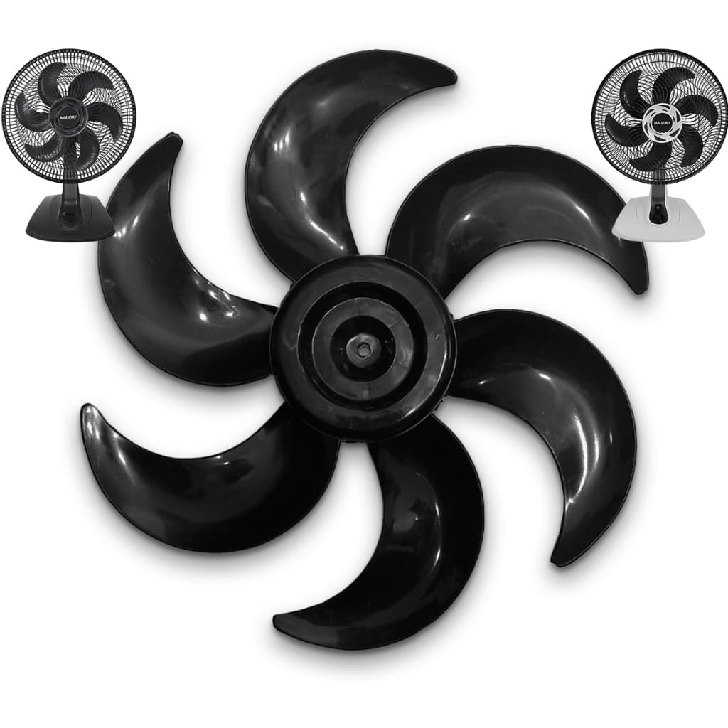 Hélice Ventilador Mallory 6 Pás Preto 40cm Original