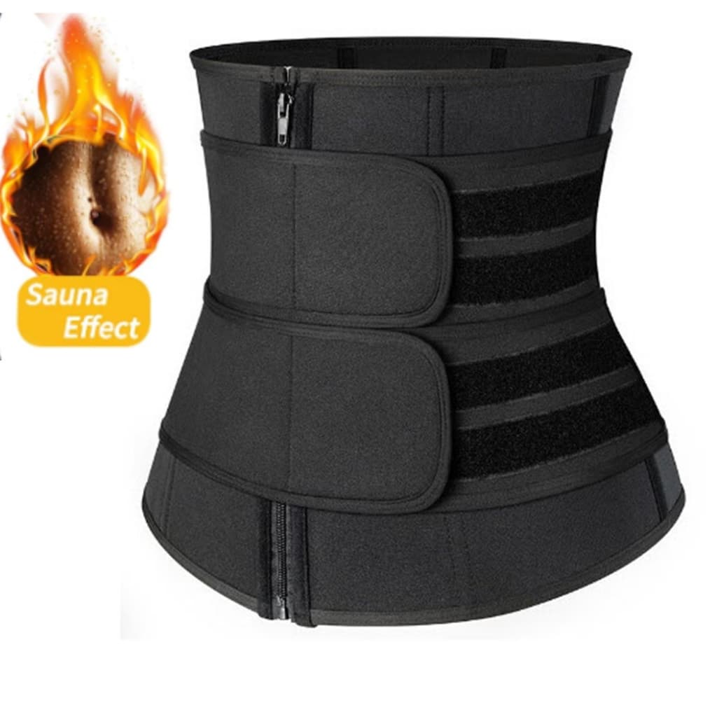 Cinta abdominal modeladora com zíper redutora para exercicios em academia - queima gordura
