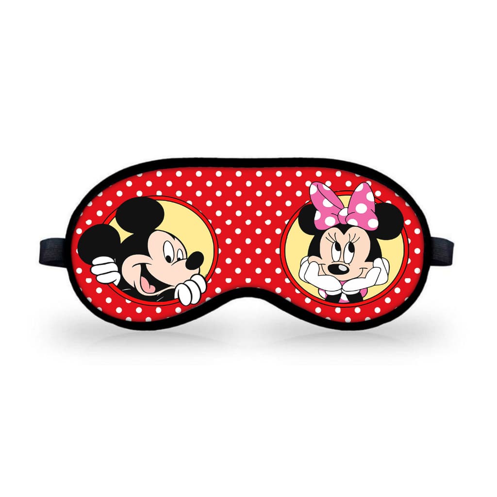 Tapa Olho Mickey e Minnie Mascará de Dormir Vermelho mimo Morgana Poliéster