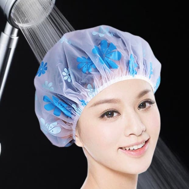 Kit 2 Touca Para Banho/Impermeável plástico reutilizável/Linda Estampa