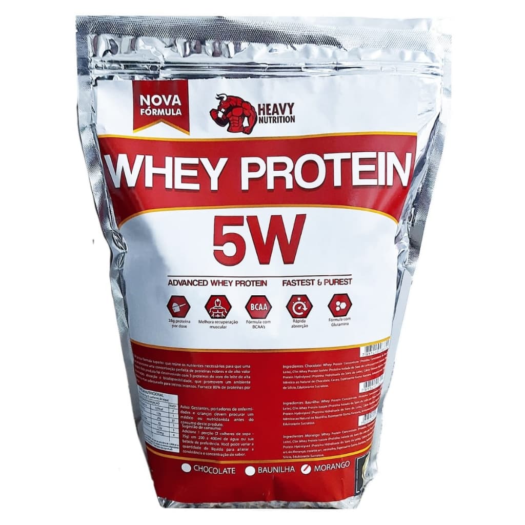 Whey Protein 5W Proteína Isolada Concentrada - Heavy Nutrition ( 2000g)