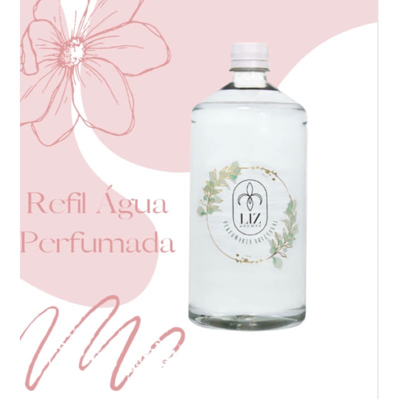 Refil Agua Perfumada 1L Spray para roupas e tecidos Cheirinho para loja Liz Aromas, p