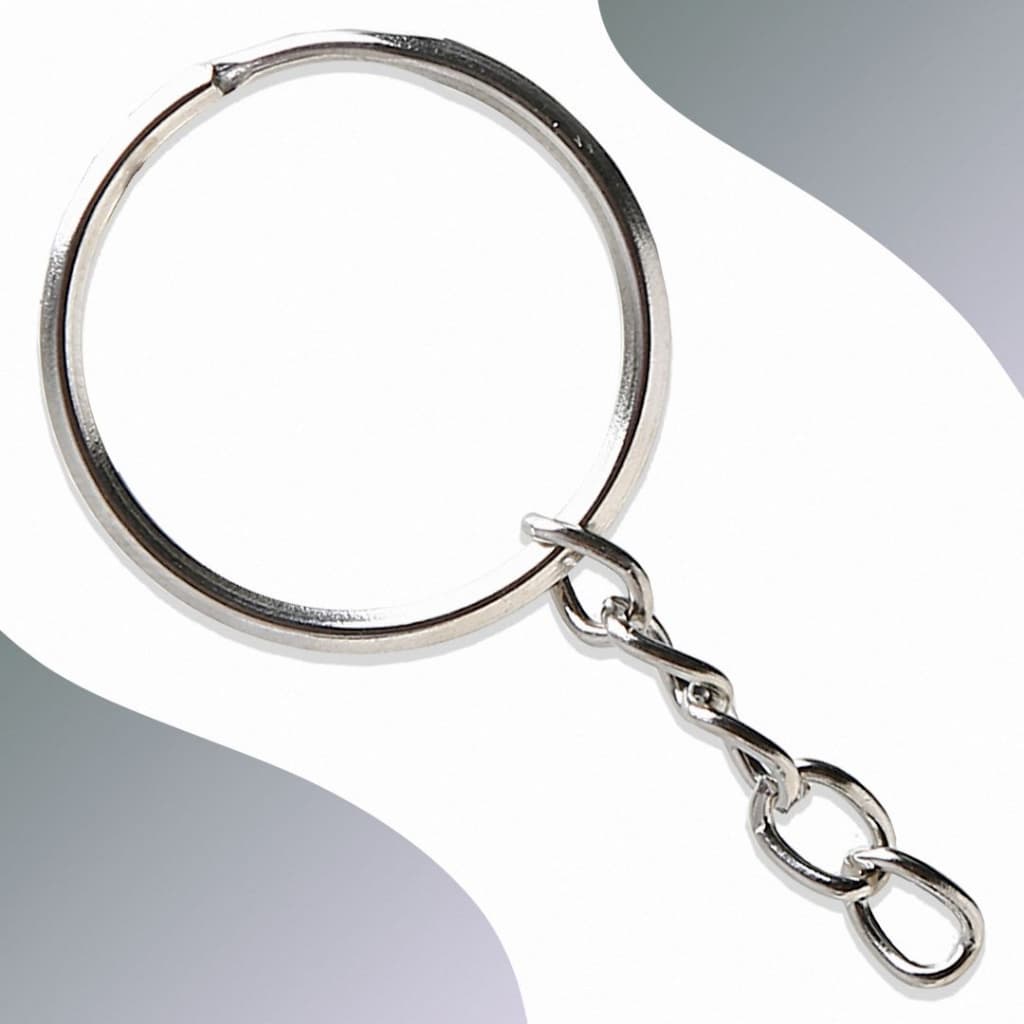 Argola Para Chaveiro Com Corrente 20mm - Com 100 Unidades - BRX