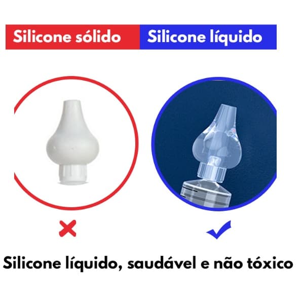 01 Lavador Nasal Seringa Limpeza Bico Silicone Extra Macio