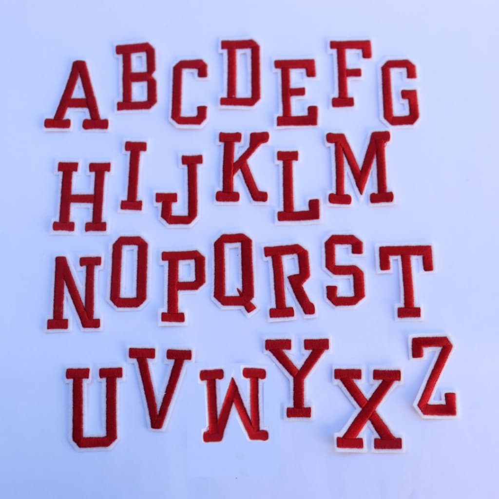 Aplique Termocolante Bordados Letras Do Alfabeto, em kit a escolher