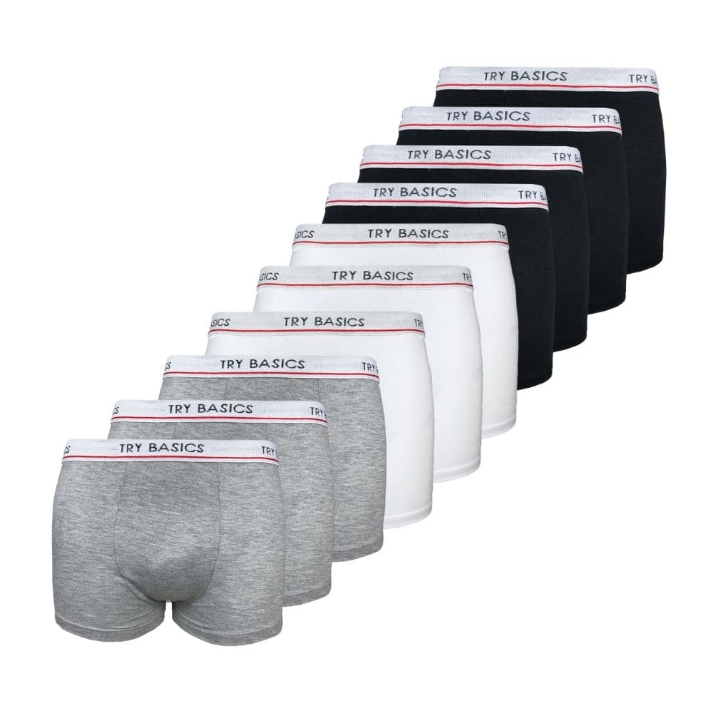 Pacote 10 Cuecas Boxer Infantil Box Algodão Cotton New Basic Conforto Promoção