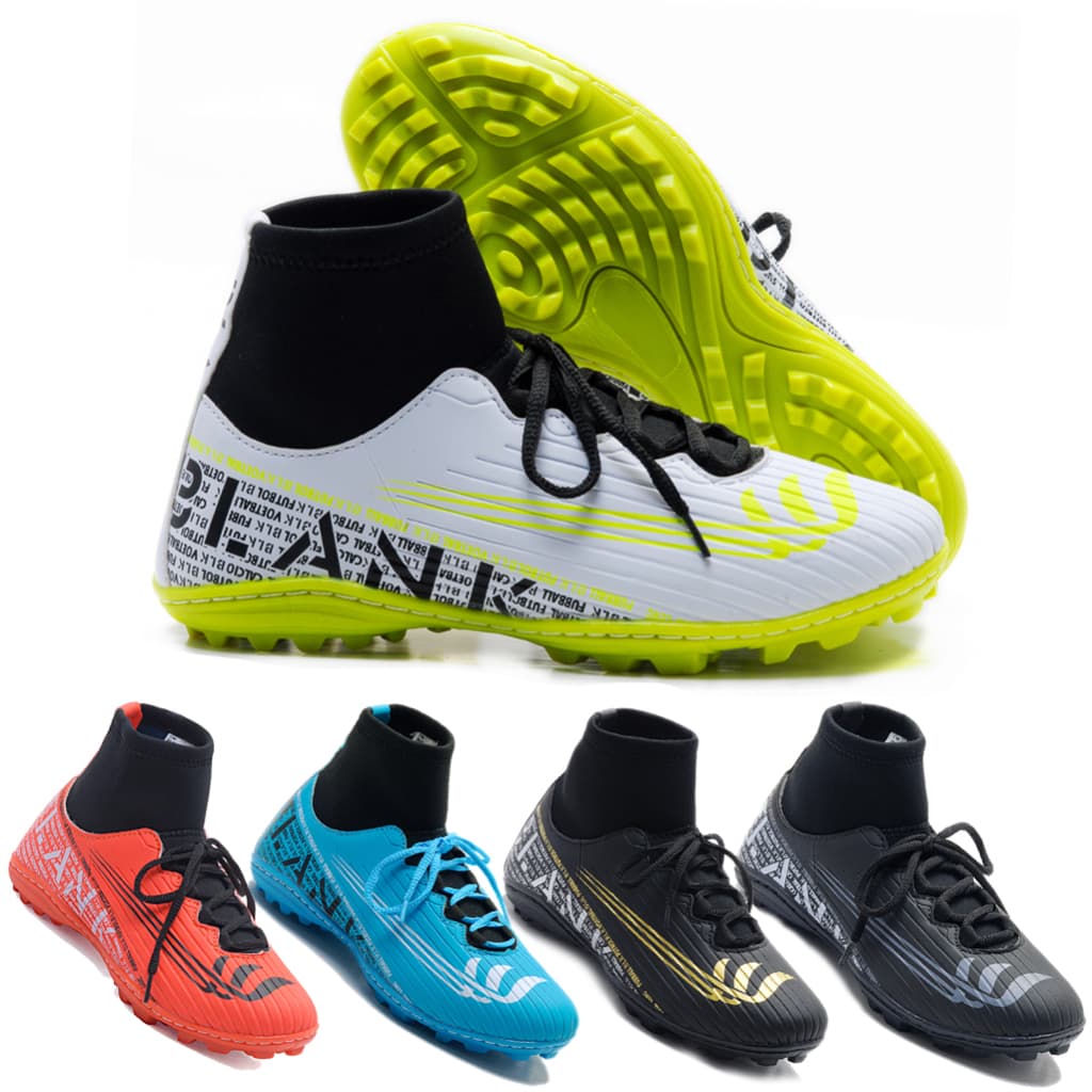 Chuteira Society Cano Alto Modelo Botinha Blank Star Original Várias Cores com Solado Costurado 34 ao 44