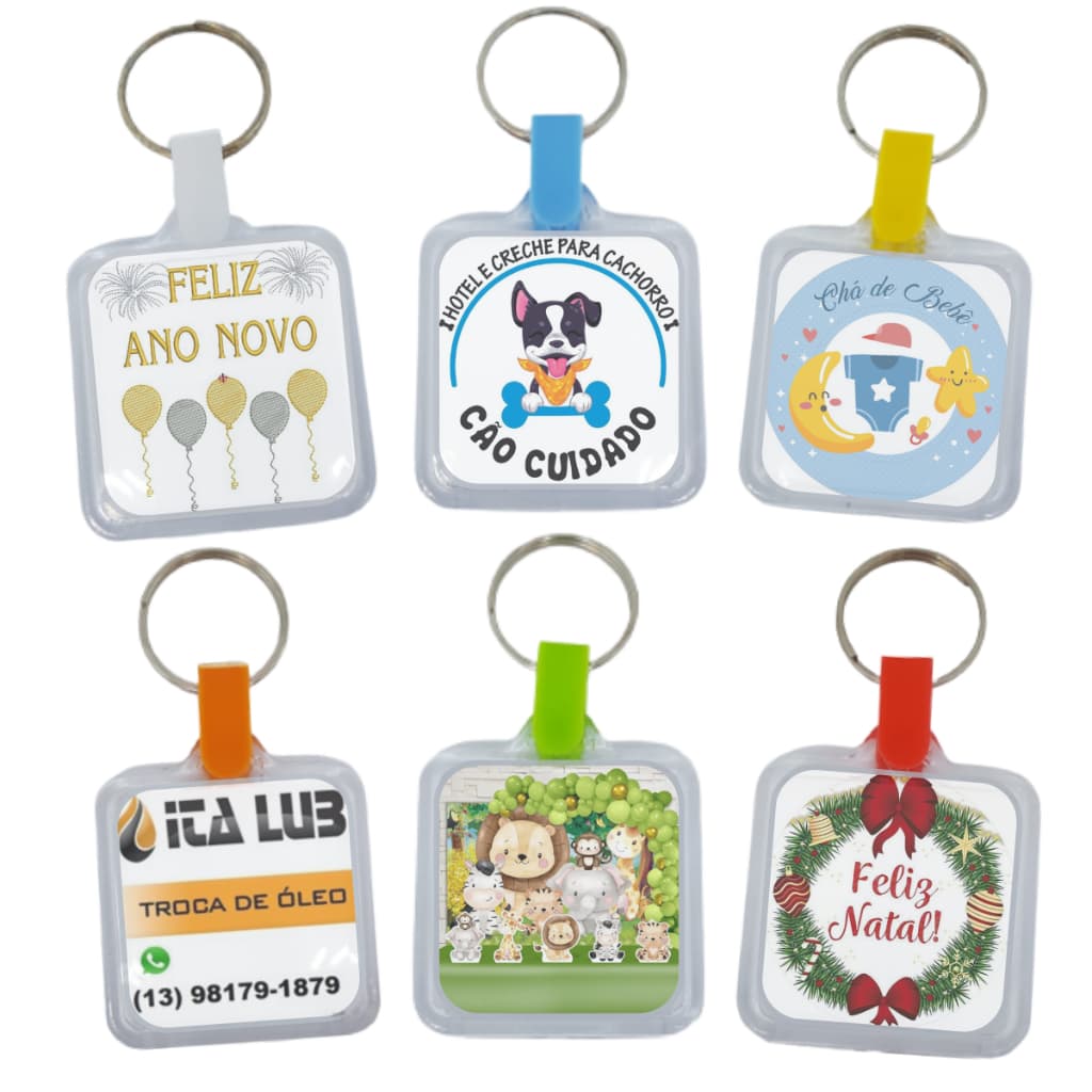 20 Chaveiros Porta Foto Acrílico Lembrancinha - Leka Plas