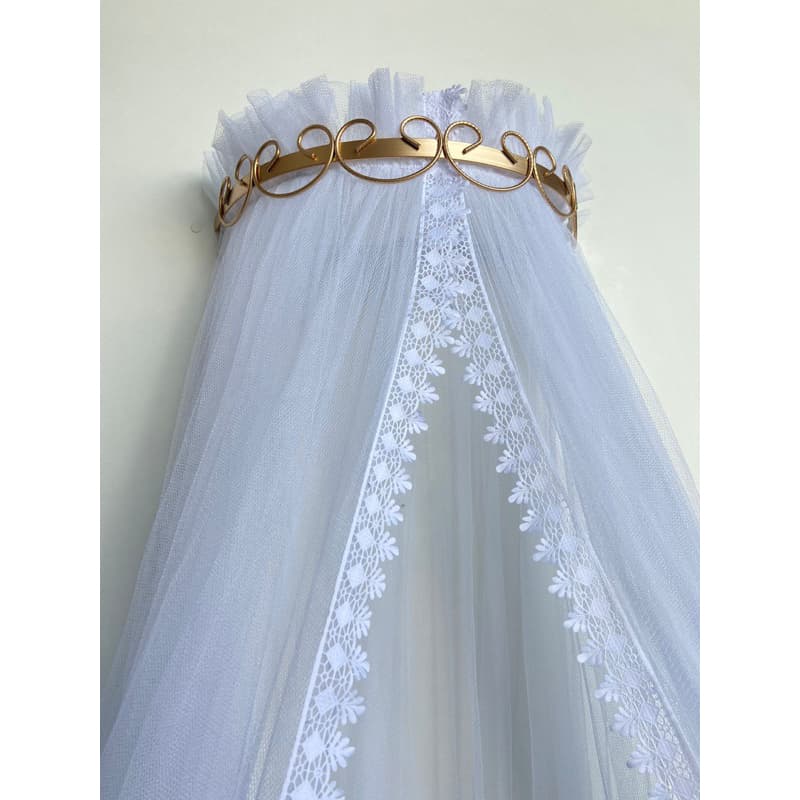 Dossel  Parede Arabesco e Mosquiteiro Berço Bebê