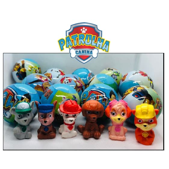 10 ou 45  PATRULHA CANINA Dedoche Encapsulado lembrancinha de aniversário, coleção, envio imediato