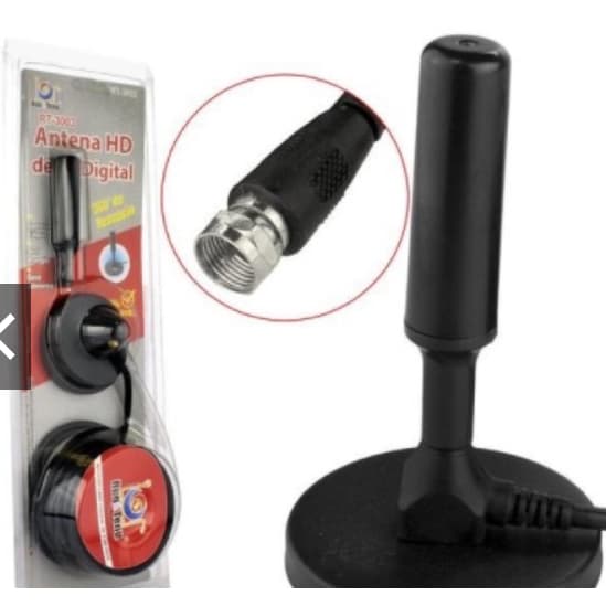 Antena Hd De Tv Digital Interno Externo 5M Cabo