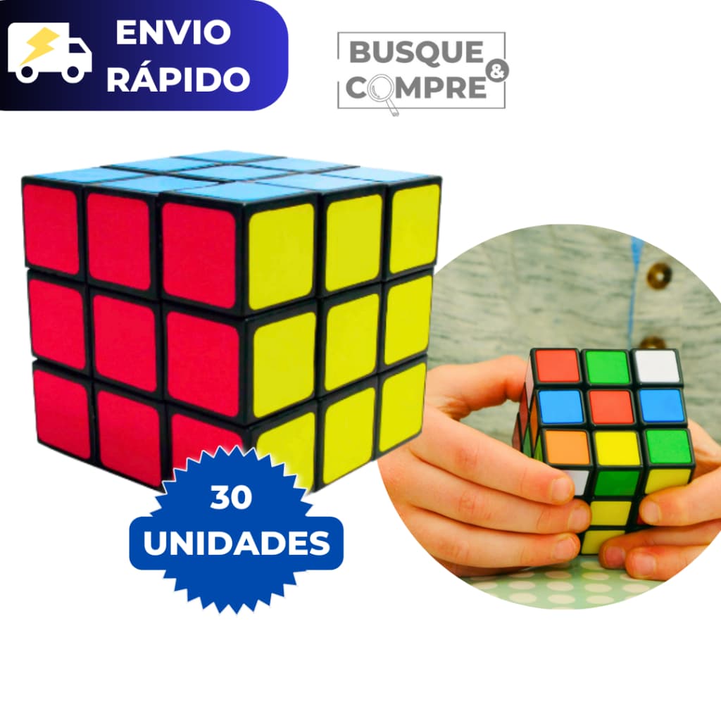 Kit com 30 Cubos Mágicos Interativos para Crianças Adultos Raciocinio Anti Estresse Brinquedos Estimulante Adulto
