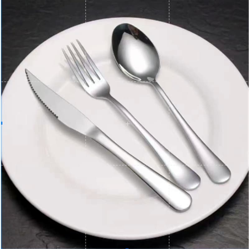 24 Peças Talheres De Aço Inox Faca Garfo Colher De Sobremesa Promoção