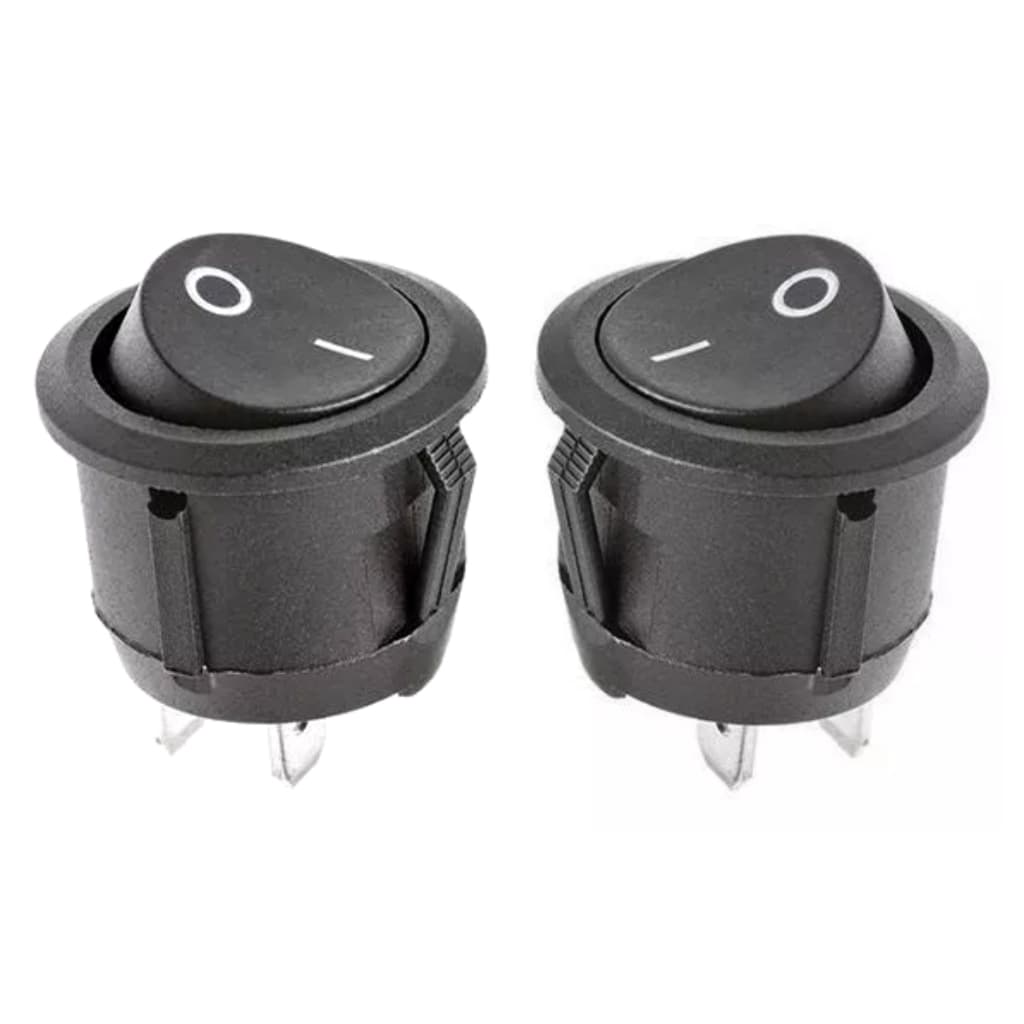 Par Botão Interruptor Chave Gangorra universal Redondo  Liga/desliga
