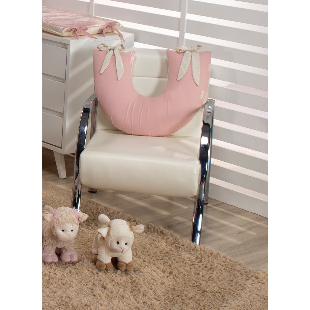 Almofada Amamentar Luna/ Bita Rose Blush Algodão