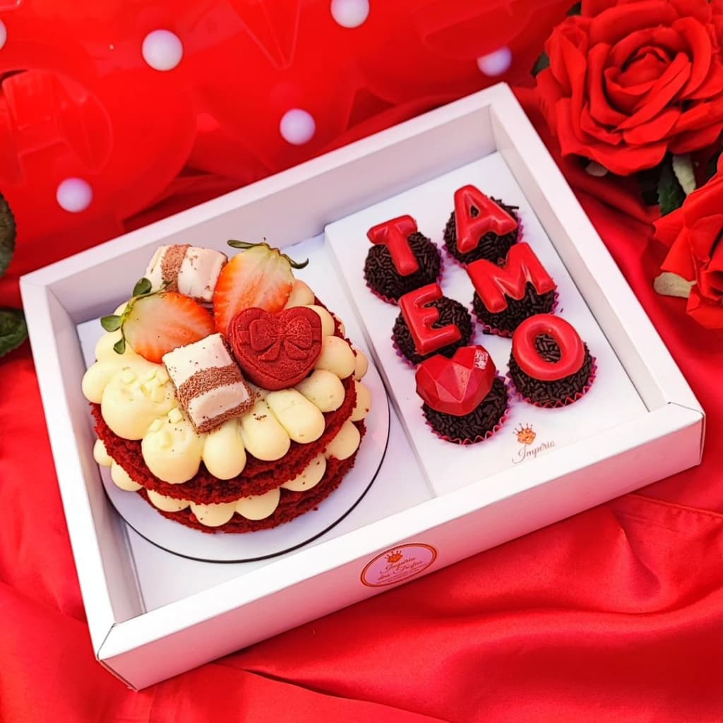 Caixas para Bentô + 6 Doces - 18x22,5x10cm, Mini Bolo, Confeitaria KIT 5~20