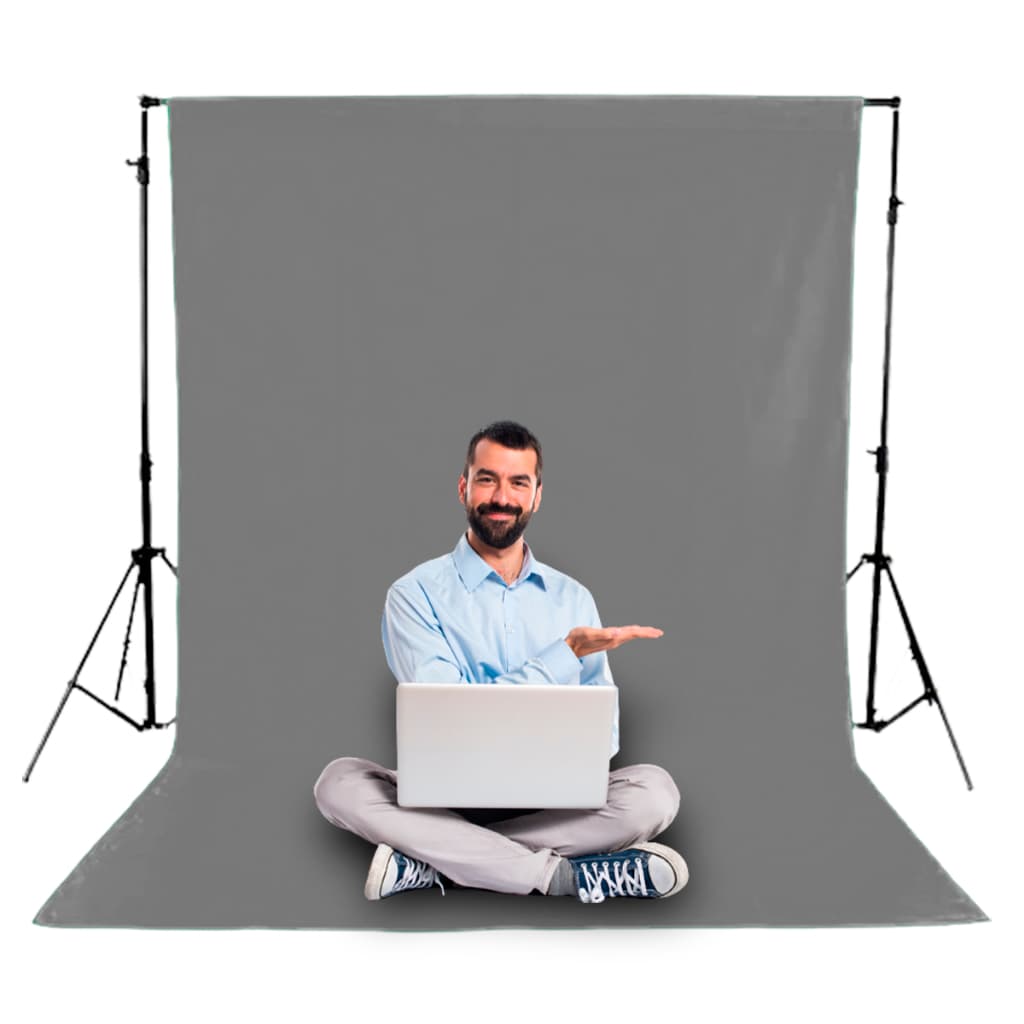 Tecido Fundo Infinito Cinza Chumbo Para Estúdio 1,90 X 3,00 Mts