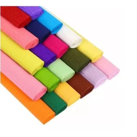 Kit 10 Papel Crepom Com 48cm X 2metros Variadas Cores