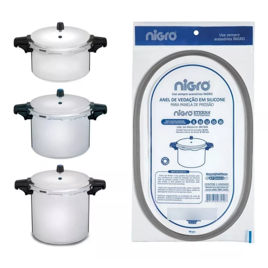 Borracha Panela De Pressão Nigro Hotel 8/10/12/15/20 Litros Original