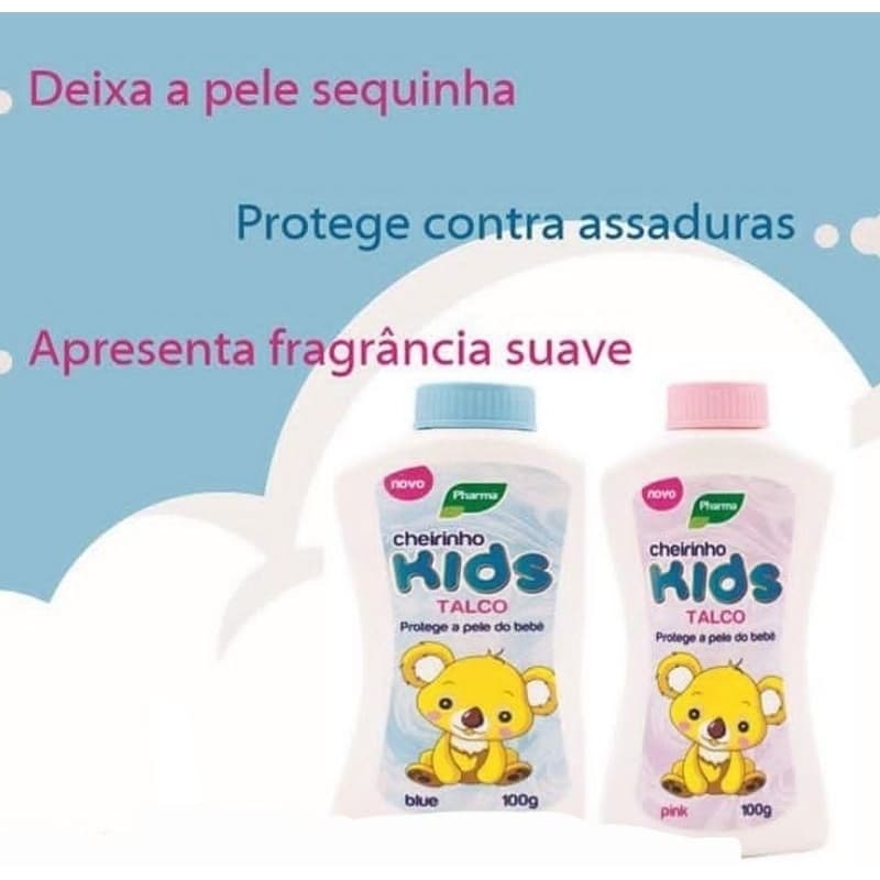 Talco para Bebê Cheirinho Kids 100g - Unidade Talco para Bebe