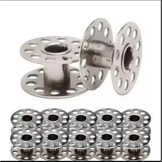 10 Bobinas Carretilha Metal (Alta) Domestica Costura Têxtil Singer Elgin Vigorelli