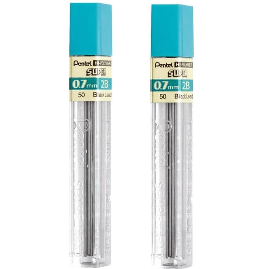 Grafite Pentel Hi-polymer 0,7mm 2b X 2 Tubos