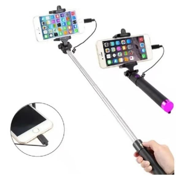 Bastão de Selfie / Pau de Selfie com botão disparador