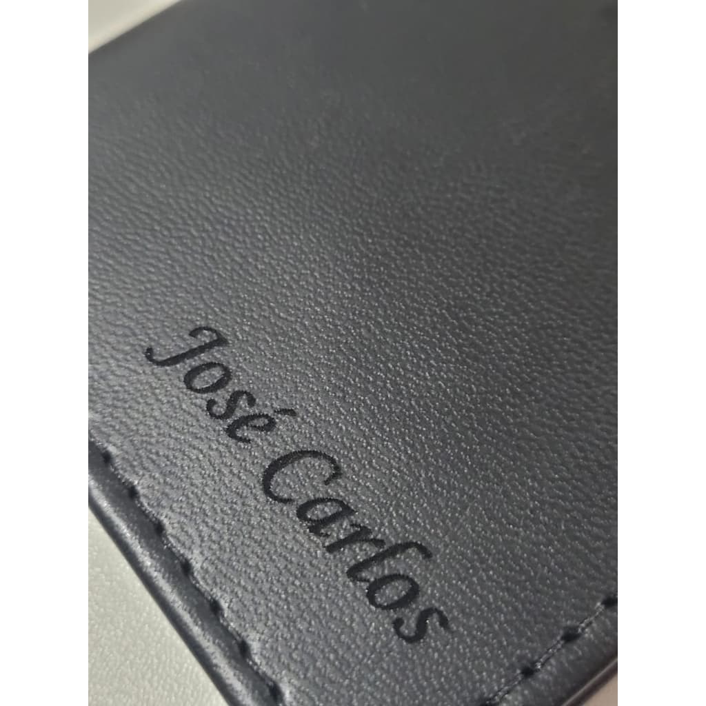 Carteira PERSONALIZADA Slim Couro Porta Cartões RG Logo Nome Iniciais