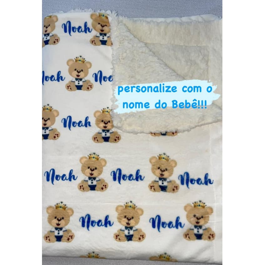 Manta personalizada para Bebê coloque o nome do seu Bebê