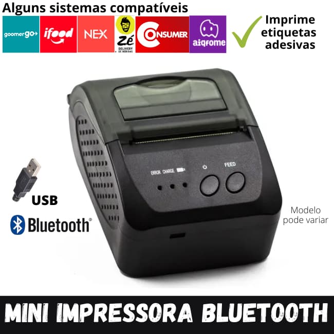 Mini impressora térmica 58mm