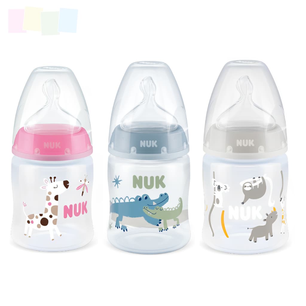 Mamadeira Nuk First Choice Controle de Temperatura Bico Silicone Válvula Nuk Air System 150 ml