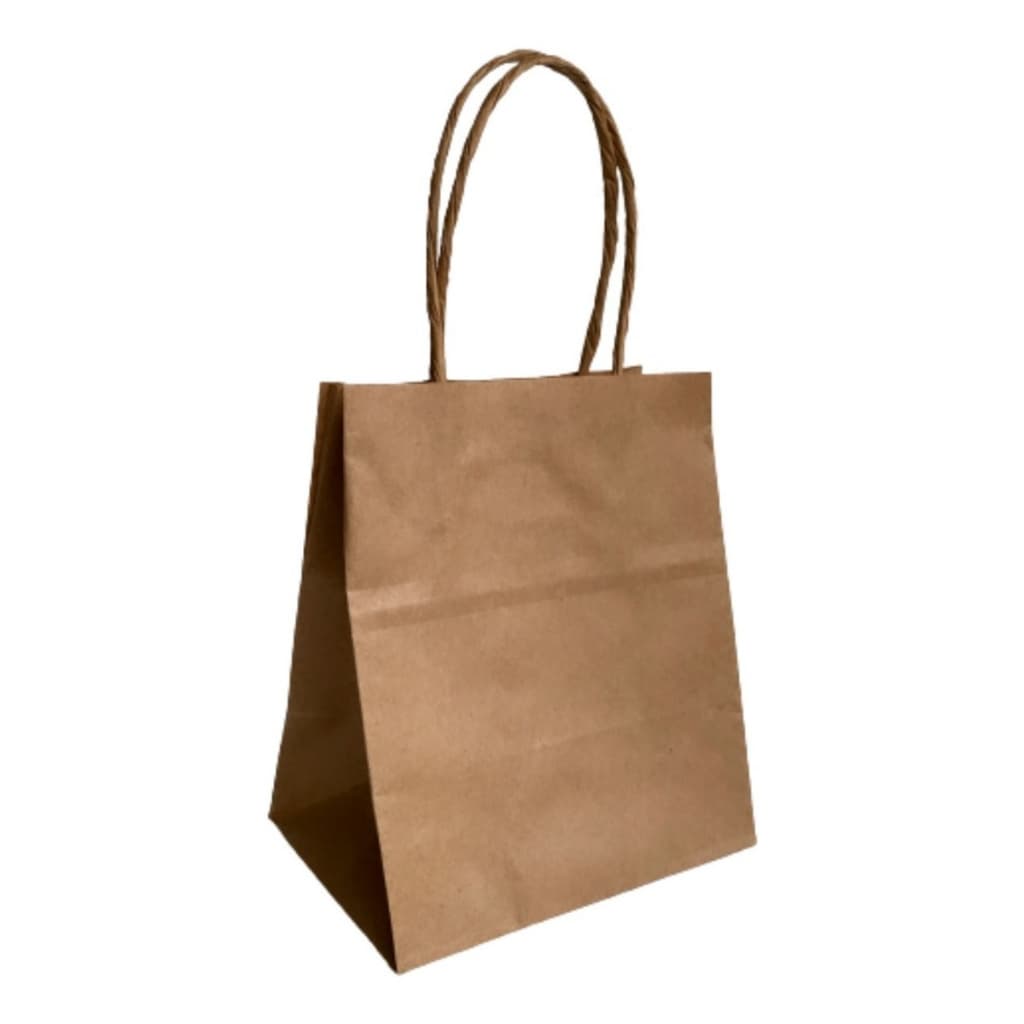 100 Mini Sacolas Papel Kraft 12x8,5x16 Semi Joias Acessórios Loja Presente Festa Doce Lembrancinha
