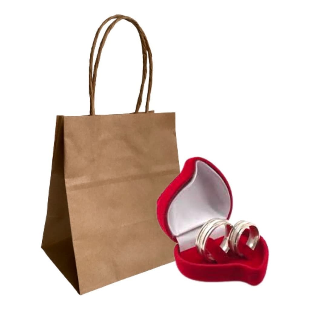 50 Mini Sacolas Papel Kraft 12x8,5x16cm Loja Presente Acessórios Lembrancinha Semijoias Festa Doce