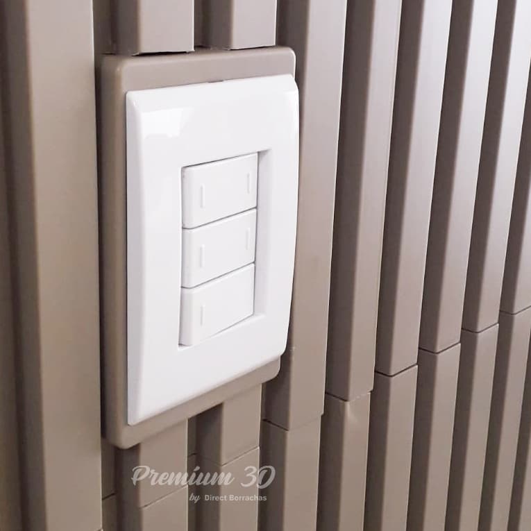 Acabamento de Tomada para Parede 3D - 4x2 | 12 cores | Direct Borrachas