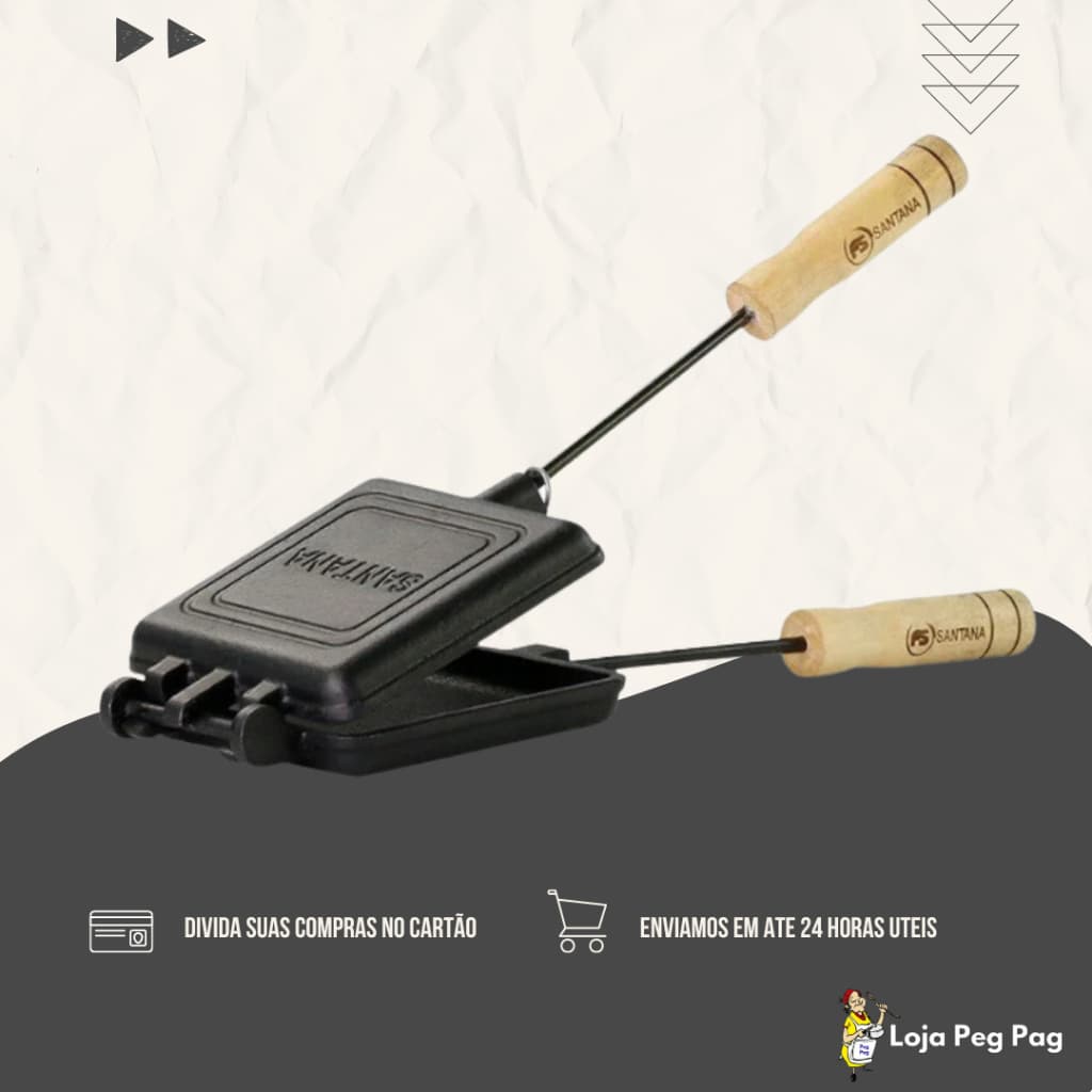 Sanduicheira baurutex, misteira de ferro fundido, sanduicheira de fogão ideal para misto quente