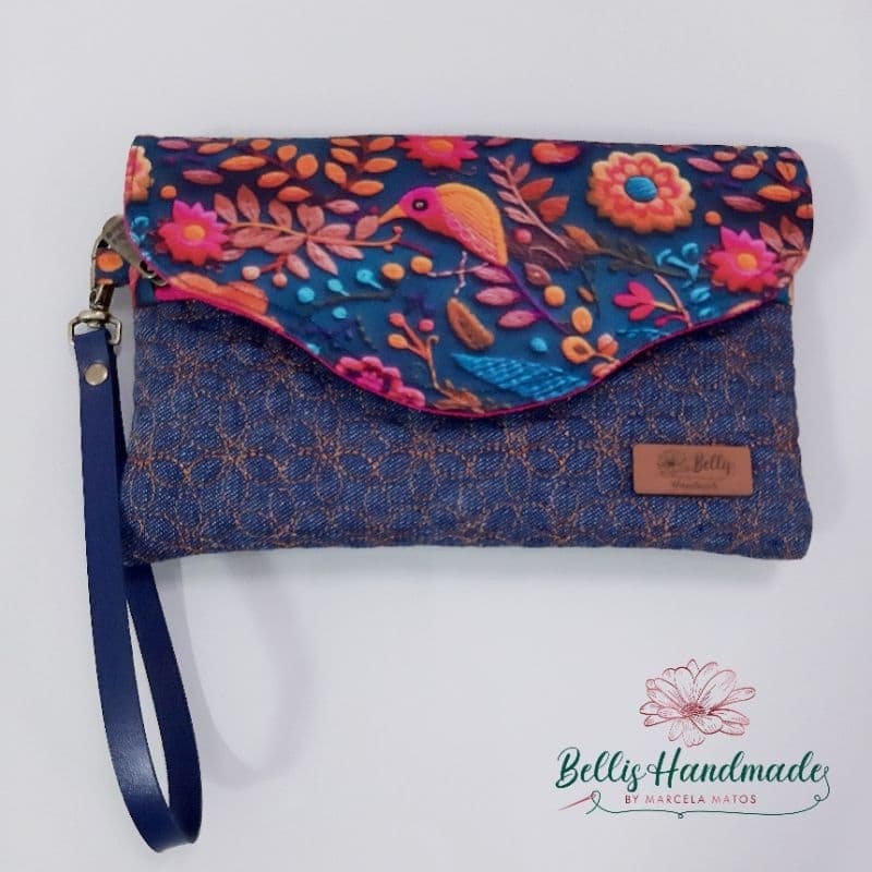 Carteira de mão Feminina com alça removível -Bellis